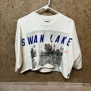 Swan Lake oversized crop top/shirt (s)
